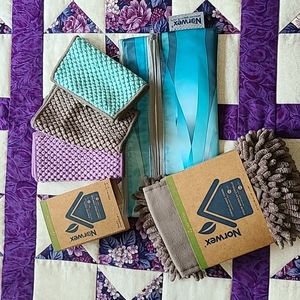 Norwex Lot- Chenille Hand Towel, Counter Cloths & Travel Bag
